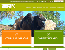 Tablet Screenshot of bioparcvalencia.es